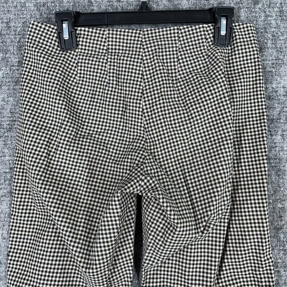 J Jill Pants Womens 2 Black Gingham Trouser Tapered Business Career Spandex - Picture 4 of 12